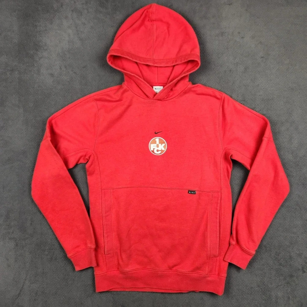 Nike Strike 22 Hoodie Mens Small Red Custon 1FCK Kaiserslautern Soccer Patch